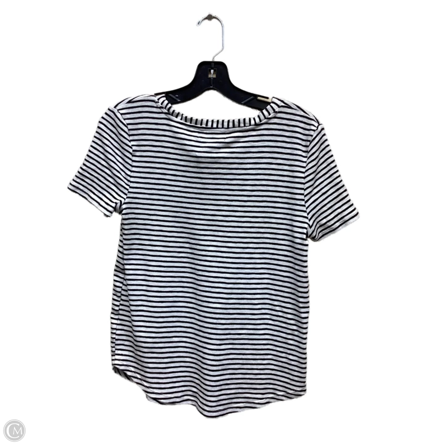 Top Short Sleeve By Marled In Striped Pattern, Size: M