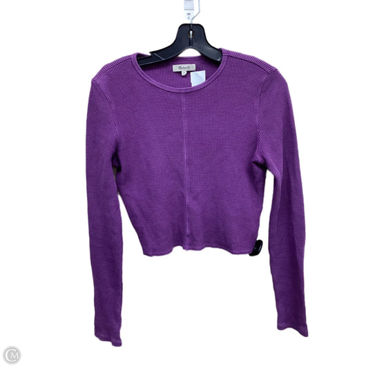 Top Long Sleeve By Madewell In Purple, Size: S