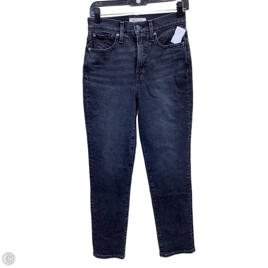 Jeans Straight By Madewell In Black Denim, Size: 0