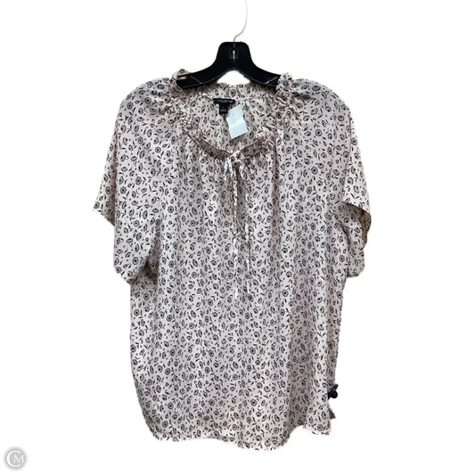 Top Short Sleeve By Ann Taylor In Pink, Size: L