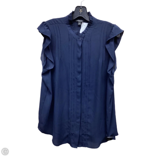 Top Sleeveless By Ann Taylor In Navy, Size: L