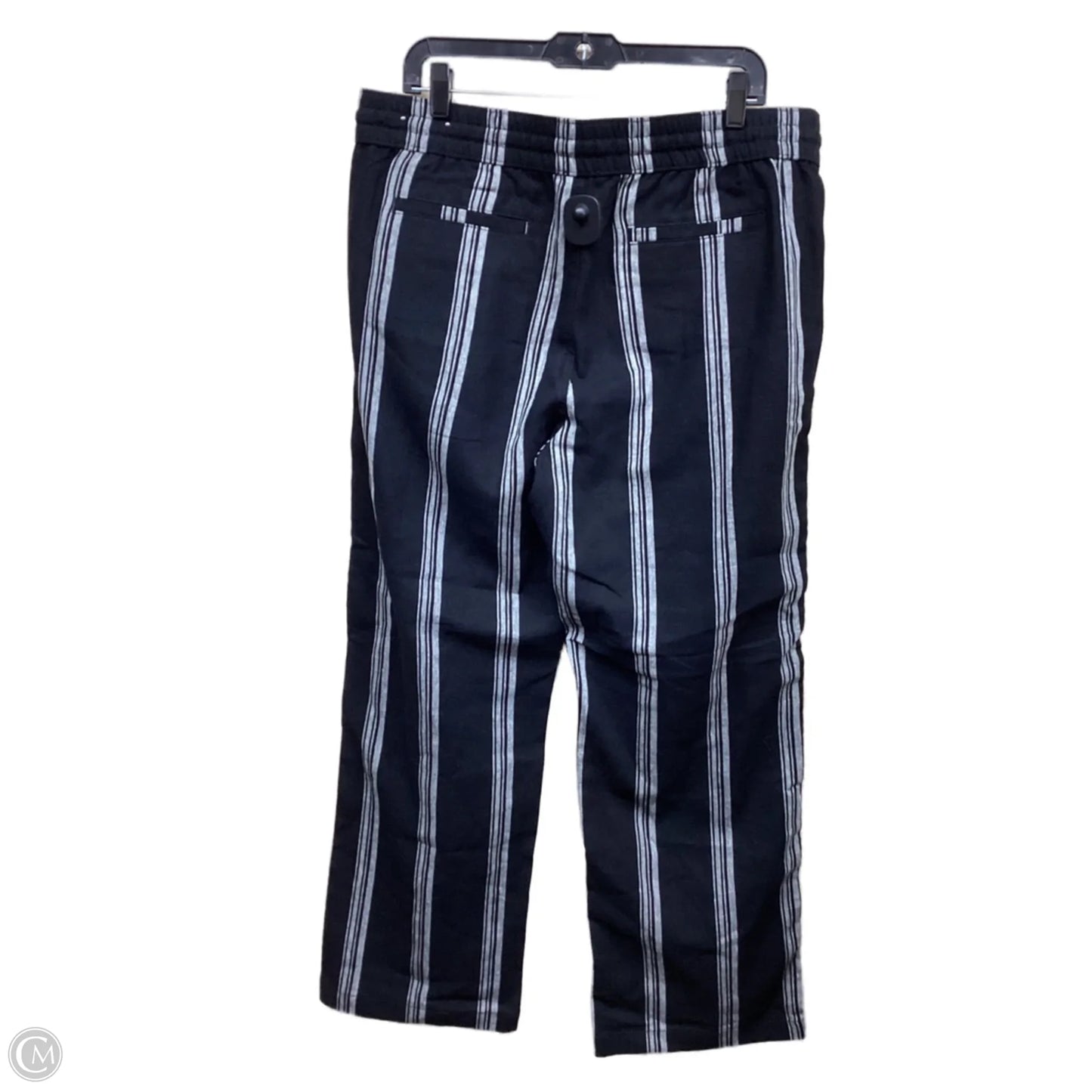 Pants Linen By Ann Taylor In Striped Pattern, Size: L