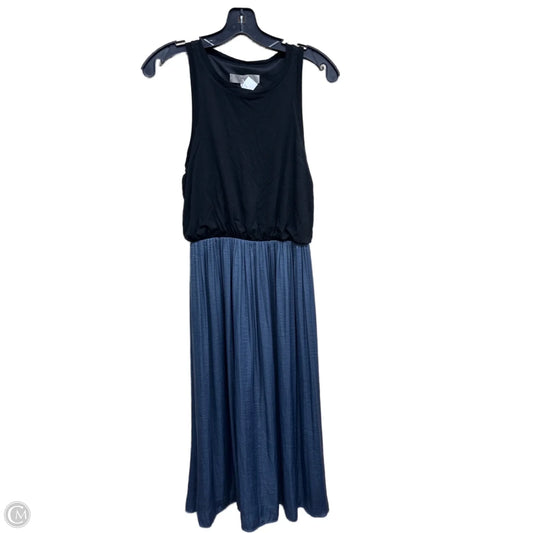 Dress Casual Midi By Loft In Black & Blue, Size: Xs
