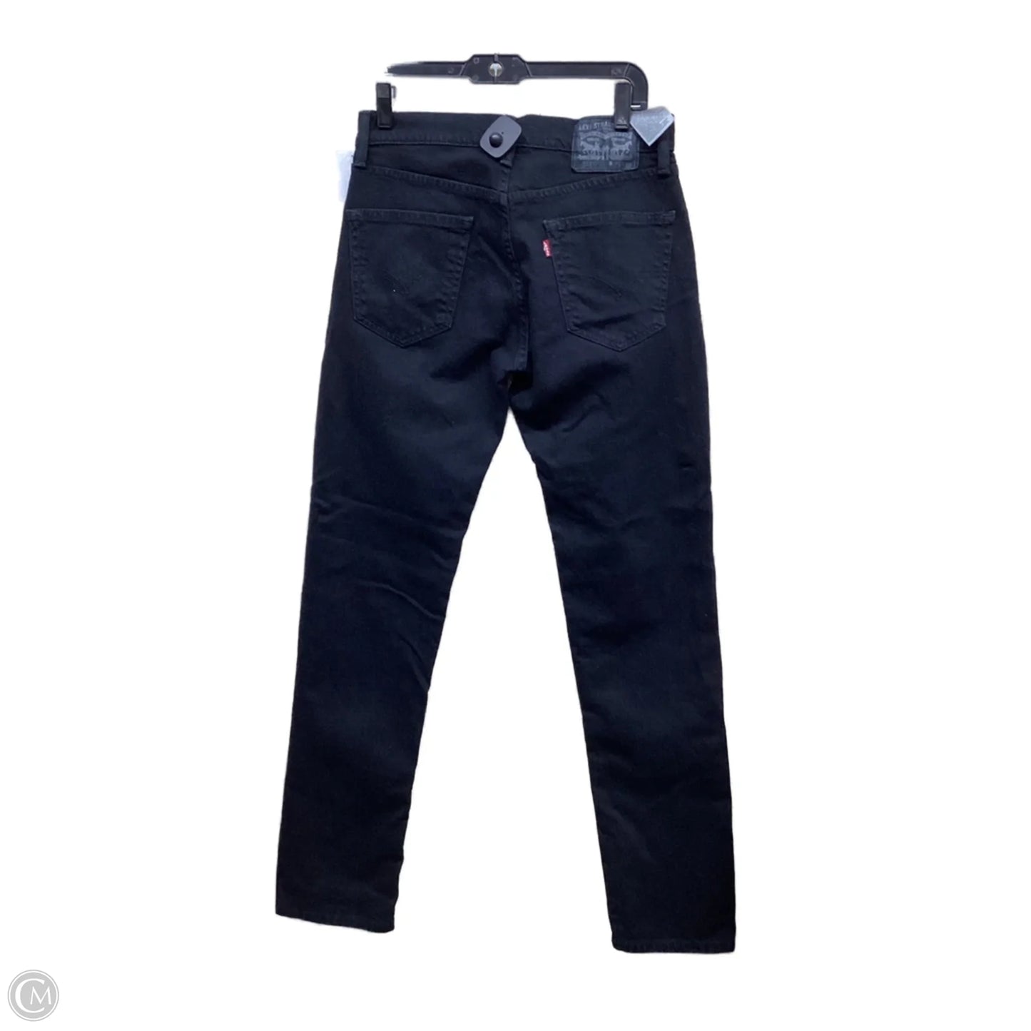 Jeans Straight By Levis In Black Denim, Size: 6
