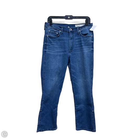 Jeans Straight By Rag & Bones Jeans In Blue Denim, Size: 10