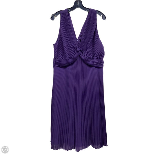 Dress Casual Midi By Banana Republic In Purple, Size: 16
