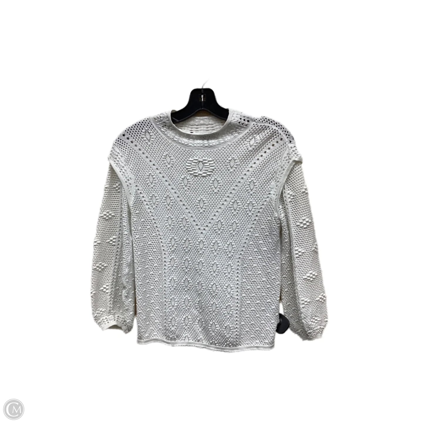 Top Long Sleeve By White House Black Market In White, Size: S