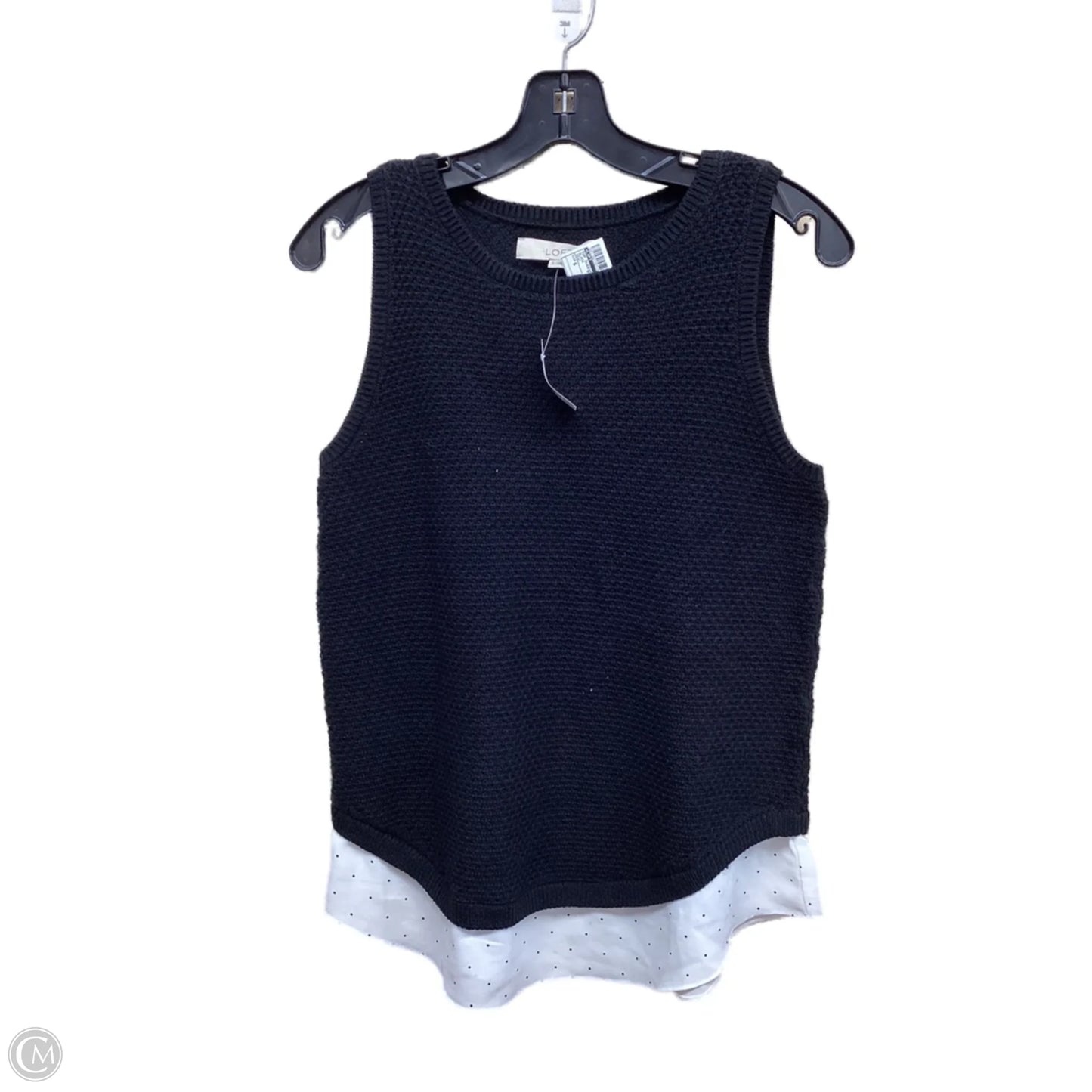 Top Sleeveless By Loft In Black, Size: S