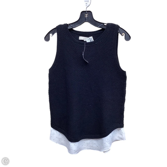 Top Sleeveless By Loft In Black, Size: S