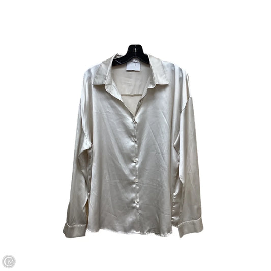 Top Long Sleeve By Clothes Mentor In Cream, Size: Xl
