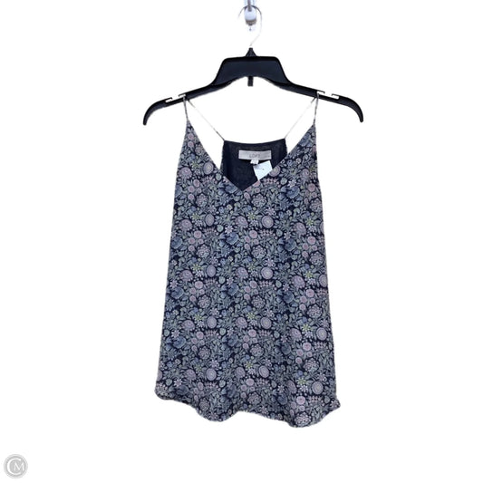 Top Sleeveless By Loft In Floral Print, Size: Mp