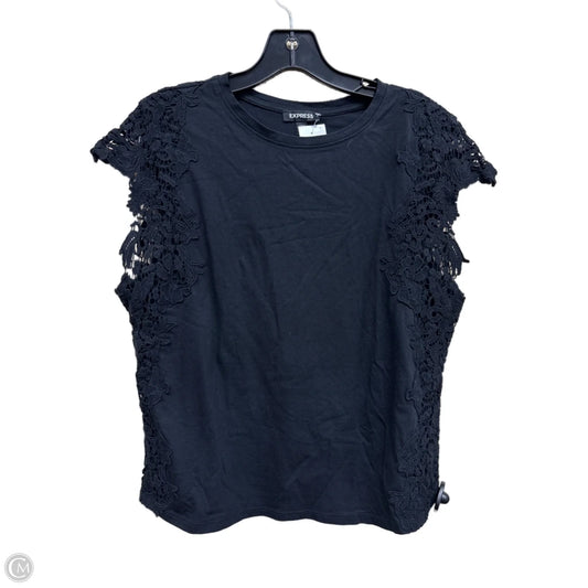Top Short Sleeve By Express In Black, Size: M