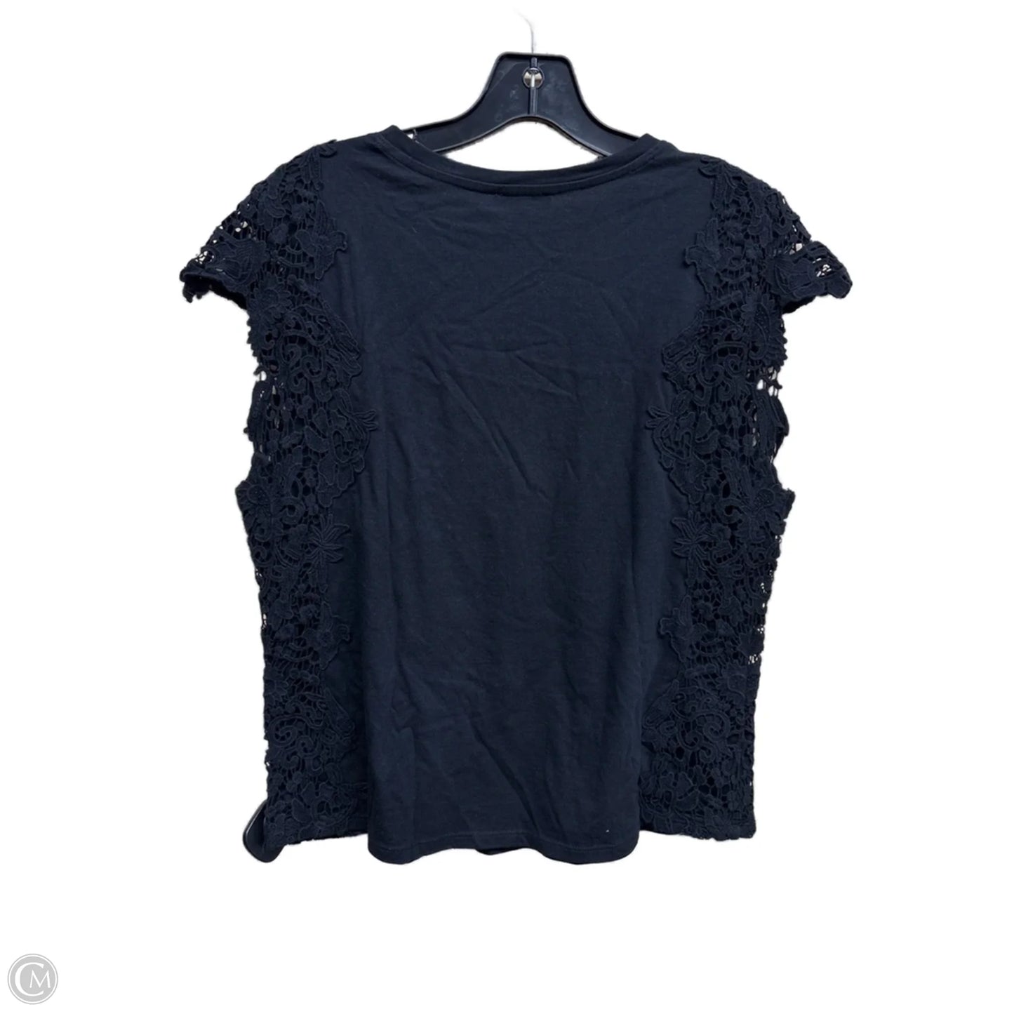 Top Short Sleeve By Express In Black, Size: M