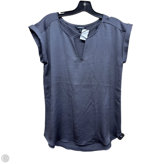 Top Short Sleeve By Express In Grey, Size: M