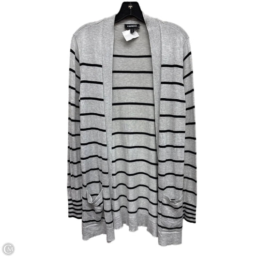 Cardigan By Express In Striped Pattern, Size: M