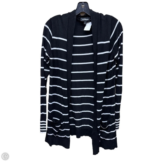 Cardigan By Express In Striped Pattern, Size: M