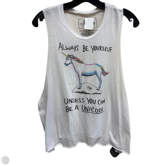 Top Sleeveless By Clothes Mentor In White, Size: S