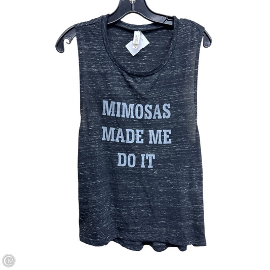 Top Sleeveless By Clothes Mentor In Black & Cream, Size: M