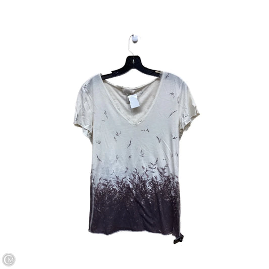 Top Short Sleeve By Banana Republic In Cream, Size: S