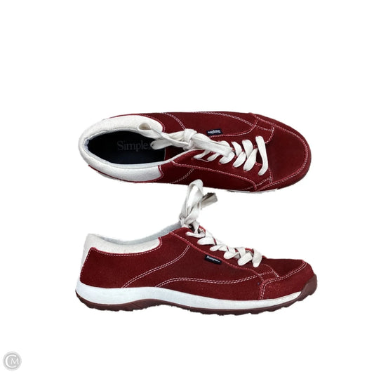 Shoes Sneakers By Simple In Red, Size: 8