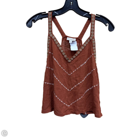 Top Sleeveless By Clothes Mentor In Bronze, Size: S