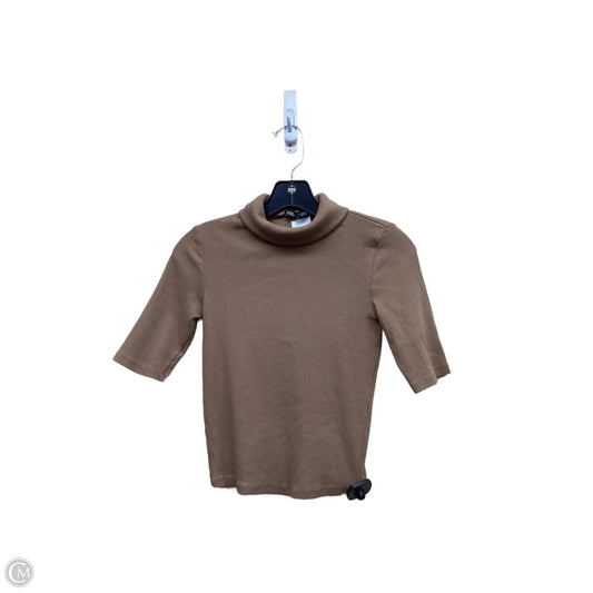 Top Short Sleeve By Zara In Tan, Size: S