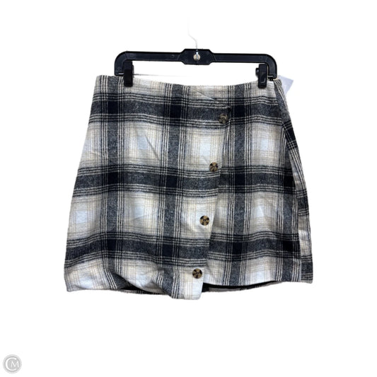 Skirt Mini & Short By Earthbound In Plaid Pattern, Size: L