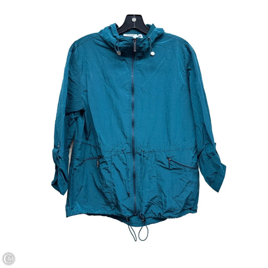 Jacket Windbreaker By Chicos In Green, Size: S