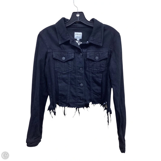 Jacket Denim By Clothes Mentor In Black Denim, Size: S