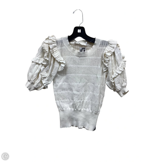 Top Short Sleeve By Astr In Cream, Size: S