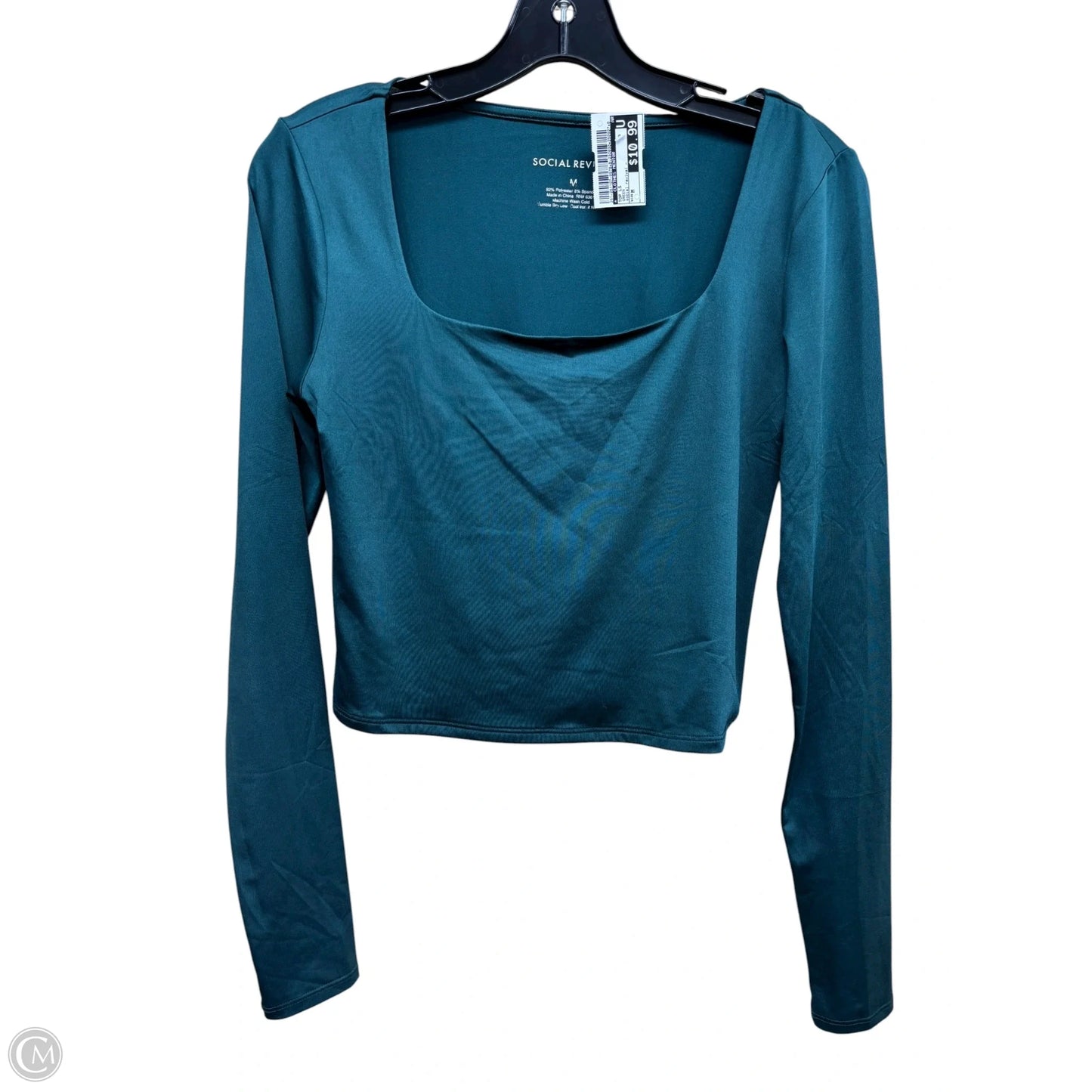 Top Long Sleeve By Clothes Mentor In Green, Size: M