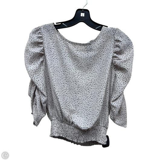 Top 3/4 Sleeve By Paper Crane In Black & Tan, Size: S