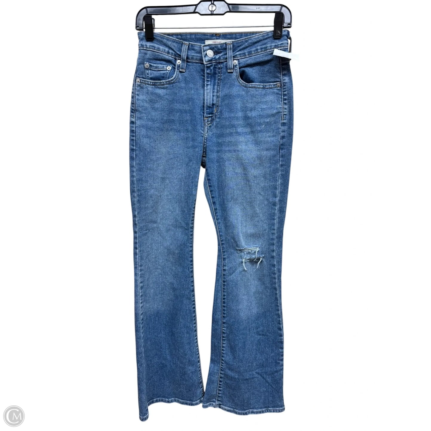 Jeans Boot Cut By Levis In Blue Denim, Size: 2