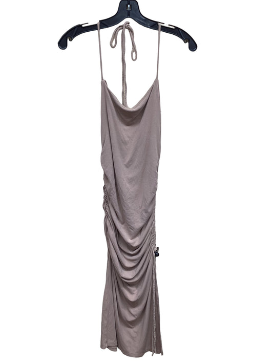 Dress Casual Midi By Clothes Mentor In Tan, Size: L