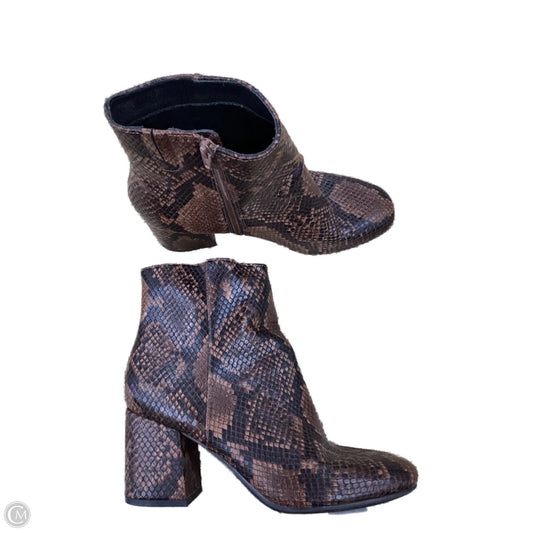 Boots Ankle Heels By A New Day In Animal Print, Size: 9.5