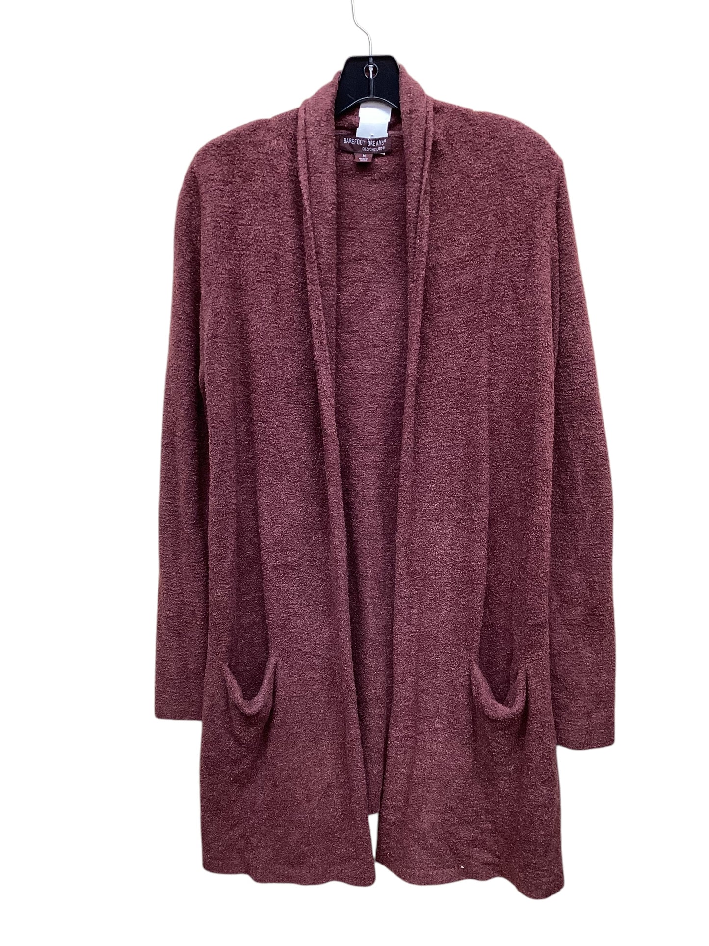 Sweater Cardigan By Barefoot Dreams In Maroon, Size: M