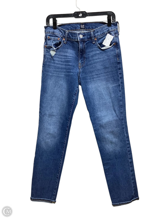 Jeans Straight By Gap In Blue Denim, Size: 6