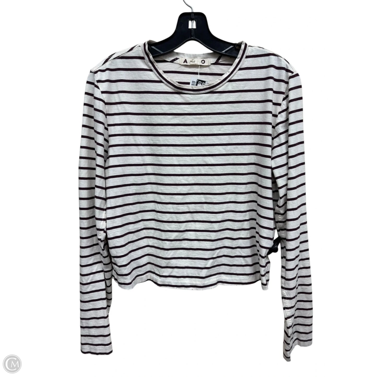 Top Long Sleeve By Amo In Striped Pattern, Size: L