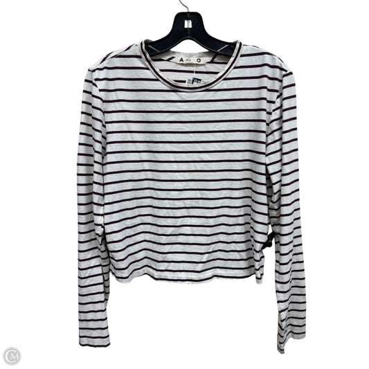 Top Long Sleeve By Amo In Striped Pattern, Size: L