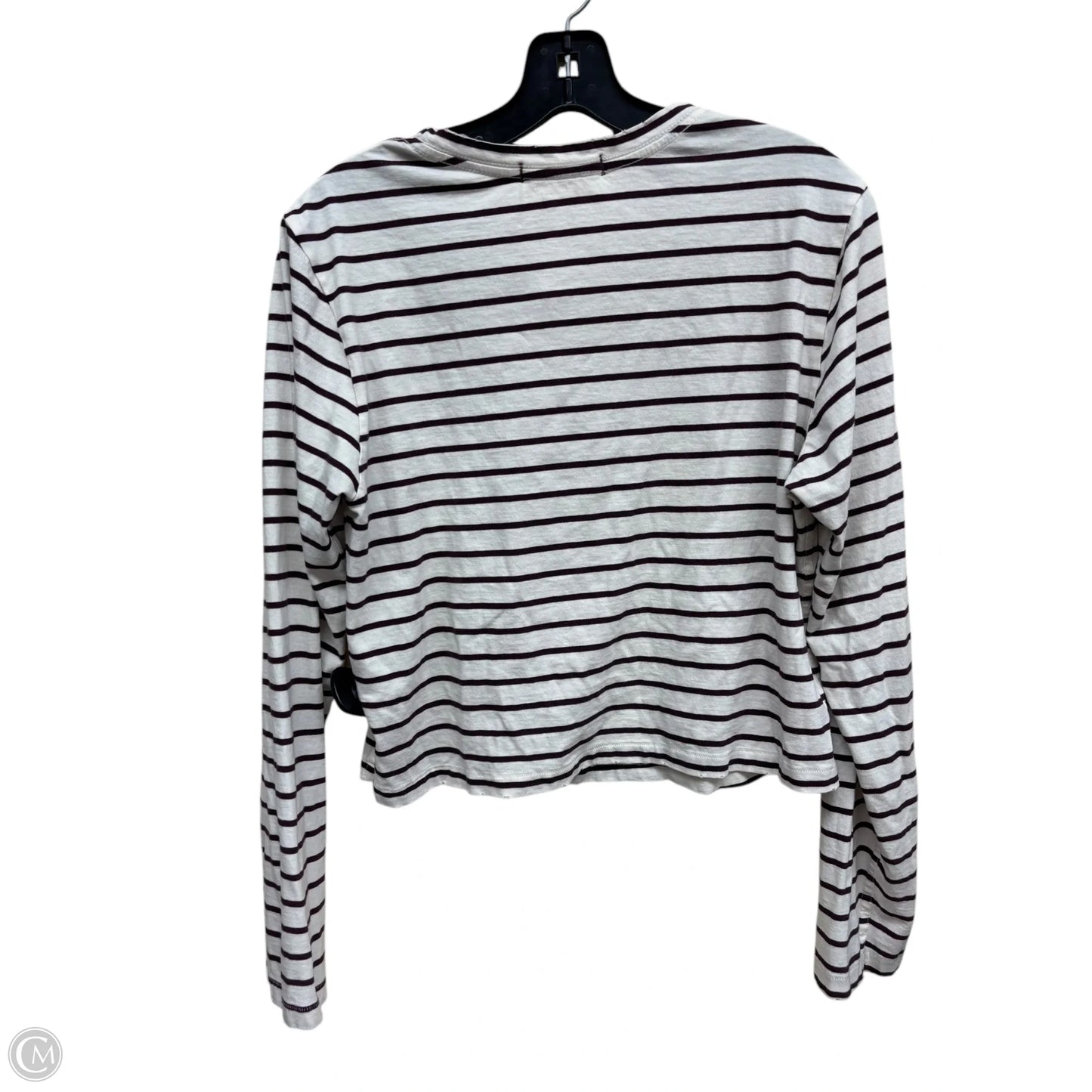 Top Long Sleeve By Amo In Striped Pattern, Size: L