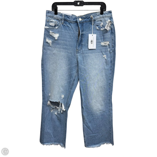 Jeans Straight By Vervet In Blue Denim, Size: 14