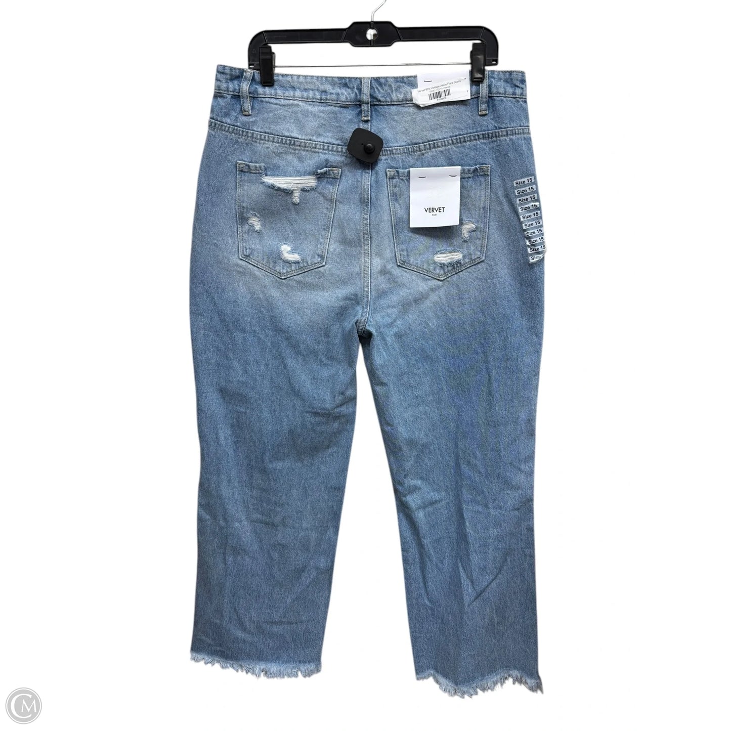 Jeans Straight By Vervet In Blue Denim, Size: 14