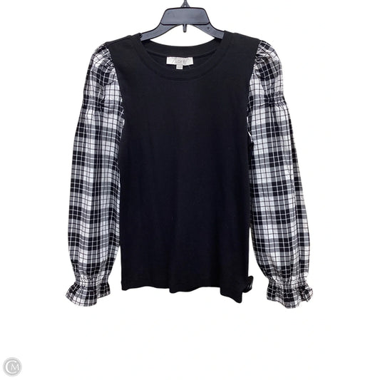 Top Long Sleeve By Loft In Black, Size: M