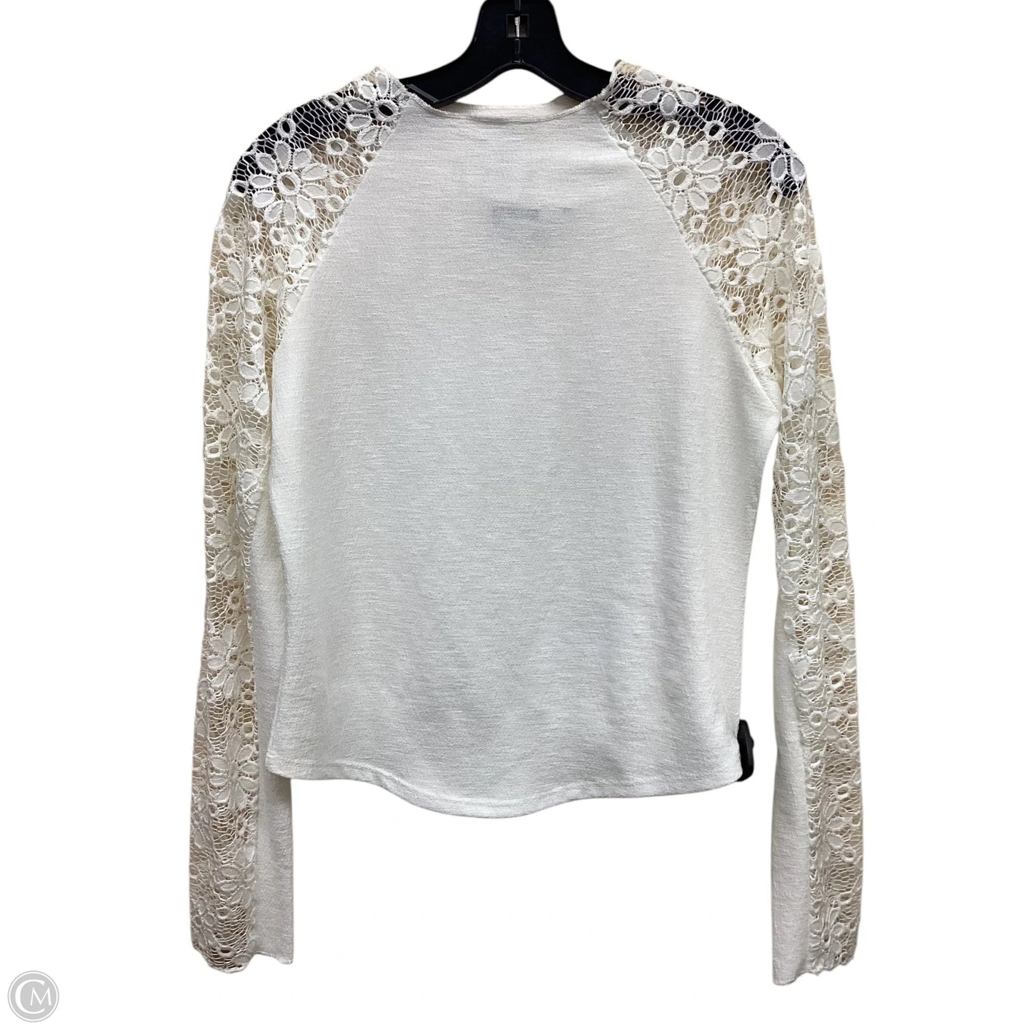 Top Long Sleeve By Clothes Mentor In White, Size: L