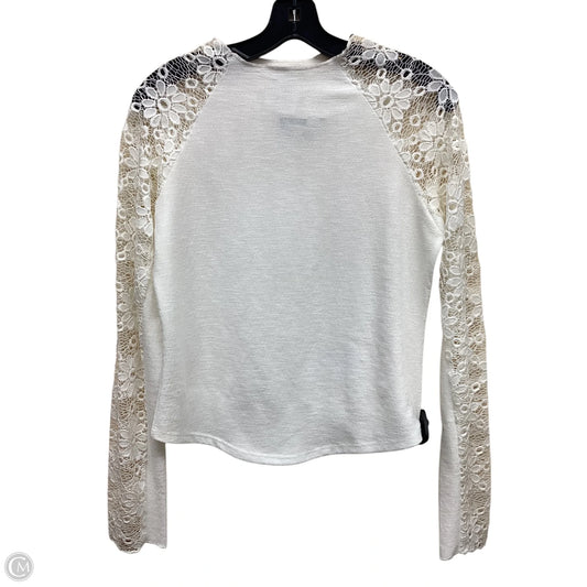 Top Long Sleeve By Clothes Mentor In White, Size: L