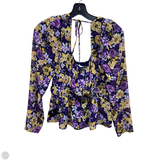 Top Long Sleeve By Astr The Label In Floral Print, Size: M