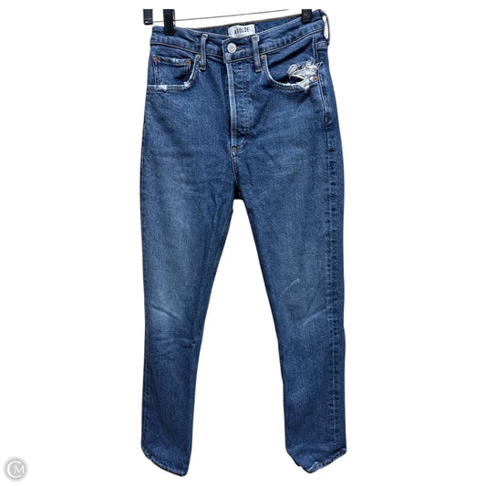 Jeans Straight By Agolde In Blue Denim, Size: 2