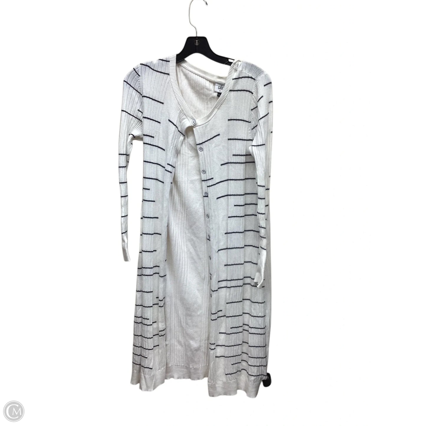 Sweater Cardigan By Cabi In White, Size: M