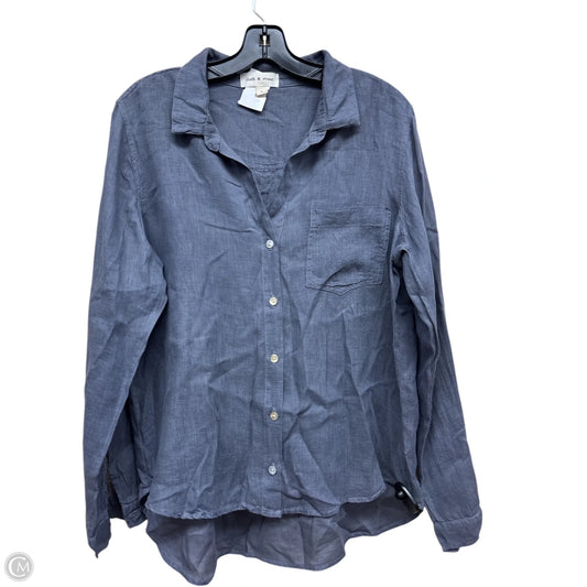 Top Long Sleeve By Cloth & Stone In Grey, Size: L