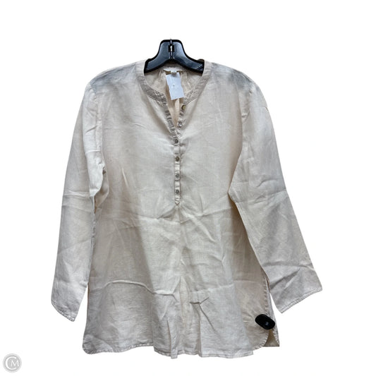Top Long Sleeve By Eileen Fisher In Tan, Size: M